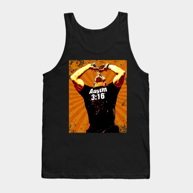 Stone Cold Steve Austin // Retro Comics Style Tank Top by Kolovos Comic